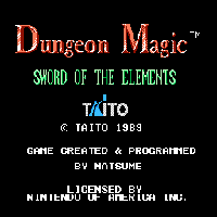 Dungeon Magic Sword of Elements Title Screen